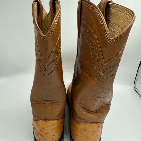 Justin Vintage Ostrich Leather Western Boots Women’s Size 6 B - Picture 10 of 10